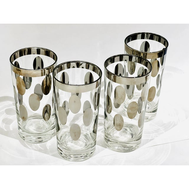 Vintage Set of 4 Dorothy Thorpe Era Tumblers With Dots For Sale - Image 4 of 5