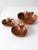 This is a vintage set of wood bowls shaped like apples. It includes a large bowl with two smaller bowls. MEASUREMENTS...