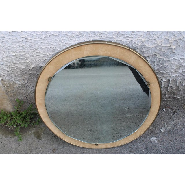 Italian Round Mirror by Santambrogio & De Berti, 1950 For Sale - Image 13 of 13