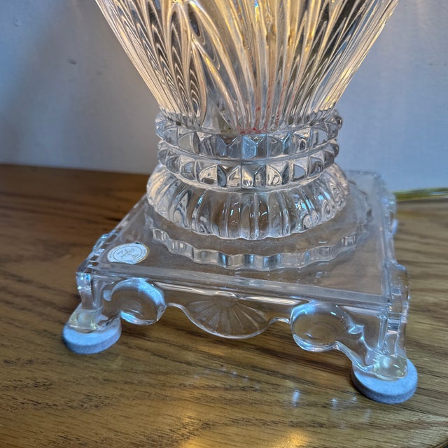 Pressed Glass Urn Style Table Lamp For Sale - Image 10 of 12