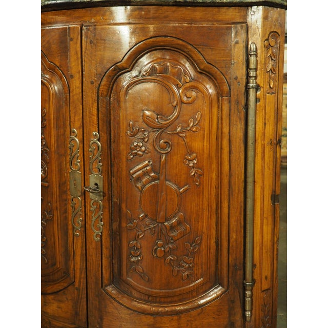 18th Century French Corner Cabinet With Musical Trophy Decor, Provence, France For Sale - Image 15 of 18