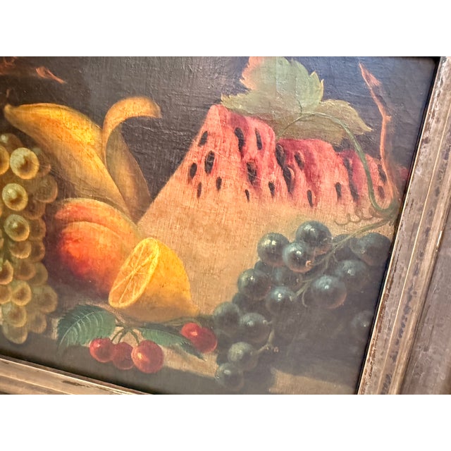Traditional Antique 19th/Early 20th Century Fruit Still Life Oil Painting - Framed For Sale - Image 3 of 3