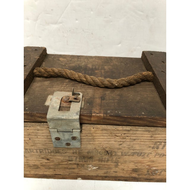 Wood Vintage Handcrafted Wood Ammunition Box For Sale - Image 7 of 8