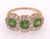 Three-Stone Emerald and Diamond Modern Ring, Size 5.5 For Sale - Image 4 of 11