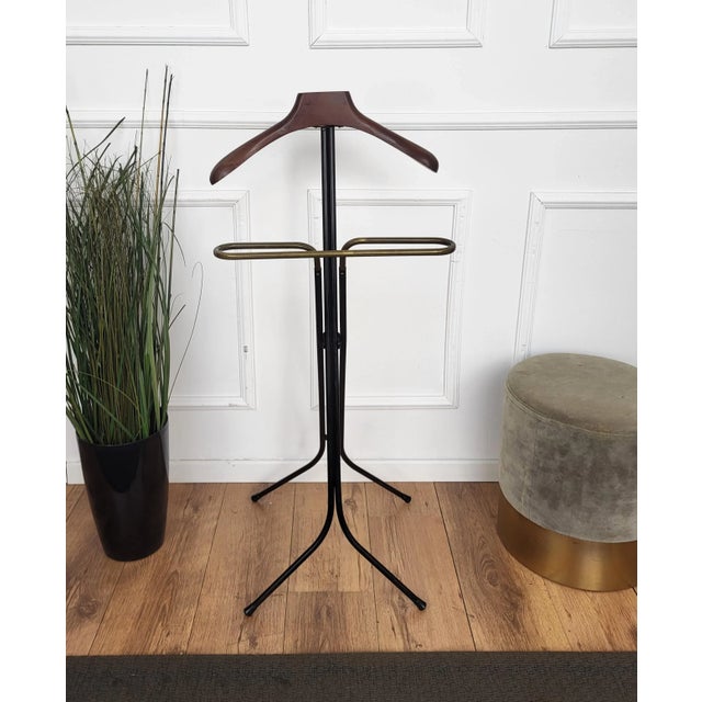 Vintage Italian Brass and Metal Valet Stand by Ico & Luisa Parisi, 1950s For Sale - Image 6 of 8