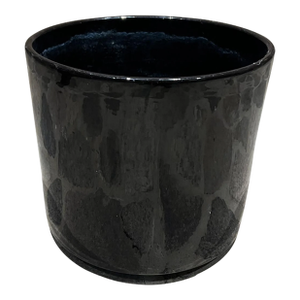 Architectural Modern Black Planter Art Pottery