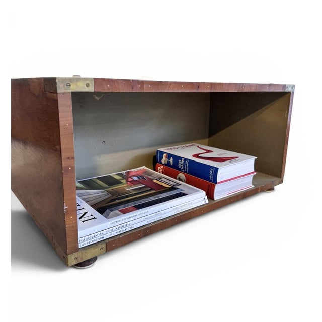 Burr Maple Campaign Drawers with Brass Motifs, 1970, Set of 2 For Sale - Image 9 of 18