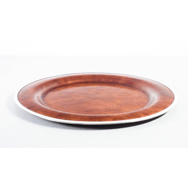 1950s Enamelled Copper And Silver Plate by M. Mare For Broggi For Sale - Image 5 of 6