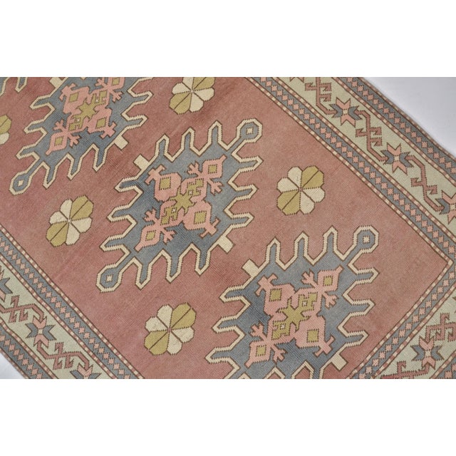Orange 1960s Oushak Anatolian Kurdish Carpet For Sale - Image 8 of 10