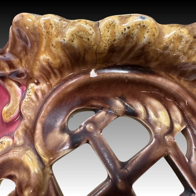 Majolica Footed Cachepot / Jardiniere, 20th Century For Sale - Image 11 of 11