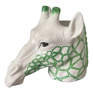 Giraffe Head Ceramic Planter for B.Altman