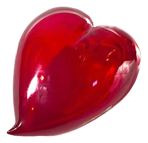 Red Heart Sculpture in Murano Glass from YourMurano