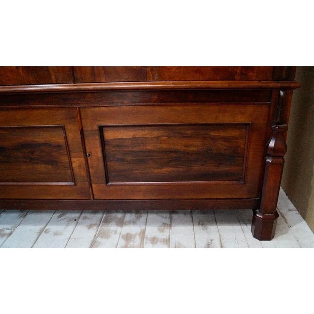 Large Victorian Gothic Rosewood and Glass Bookcase, 1880s For Sale - Image 12 of 18