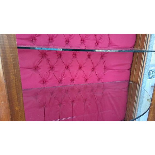 French Crescent Display Case in Walnut For Sale - Image 5 of 7