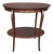 Early 20th C. Refinished French Regency Mahogany Tiered Tea Side Table With Brass Accents For Sale
