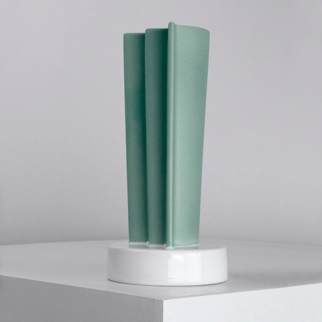 Ceramic vase, designed by Ettore Sottsass and produced by Alessio Sarri. Good condition. This piece has an attribution...
