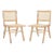 Hattie French Cane Dining Chair - Natural, Set of 2 For Sale