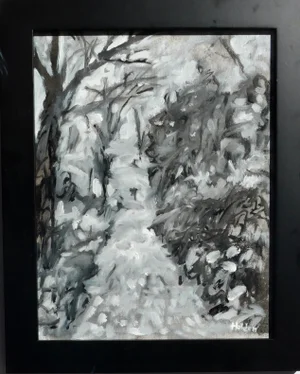 "Path in the Winter" , Contemporary Landscape by Listed Artist Martha Holden.,