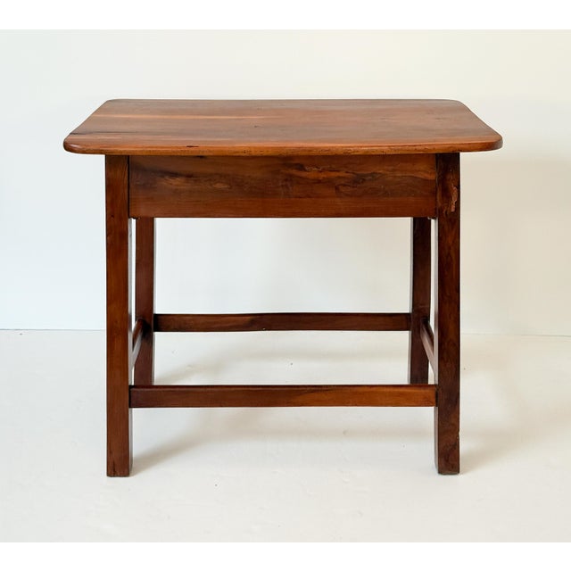 Wood French Side or End Table of Patinated Cherry With Drawer For Sale - Image 7 of 16