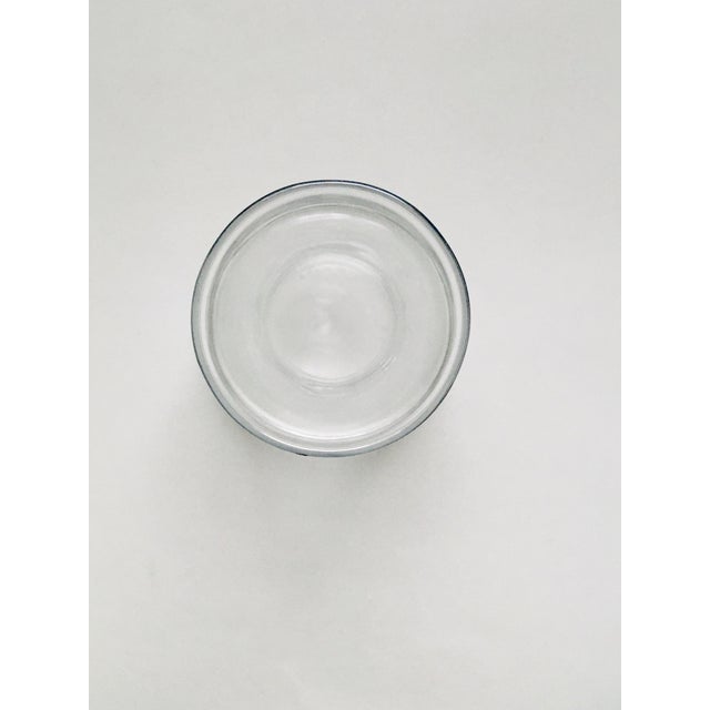 Mid 20th Century Vintage Clear Etched Glass Carafe For Sale - Image 5 of 9