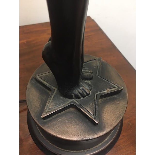 Metal Art Deco Sculptural Lamp Clarté' Originally by Le Verrier 1928 For Sale - Image 7 of 10
