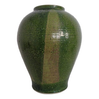 Large Glazed Studio Ceramic Vase, Italy, 1960s For Sale