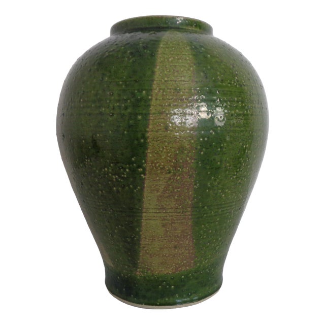 Large Glazed Studio Ceramic Vase, Italy, 1960s For Sale
