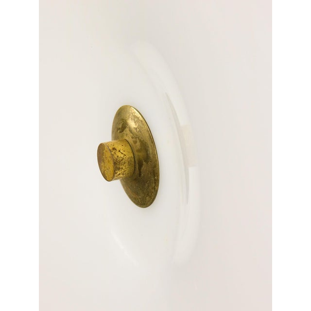 Space Age Italian Acrylic Glass and Brass Pendant Light, 1970s For Sale - Image 15 of 18