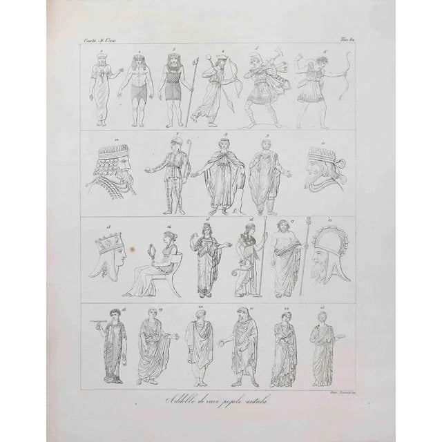 Feast Of Divinity is an Etching realized by Domenico Klemi Bonatti in the 1850s. Signed on the plate. Good condition with...