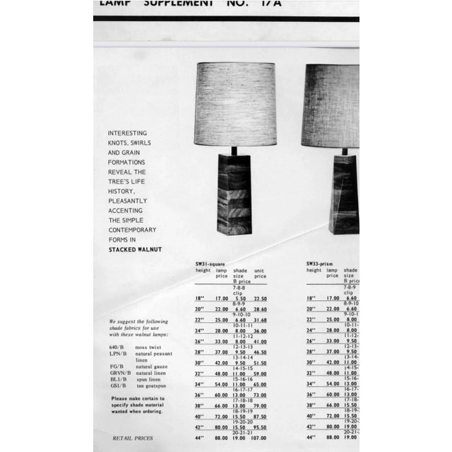 1970s Stacked Walnut Martz Lamp for Marshall Studios, Unmarked For Sale - Image 9 of 10