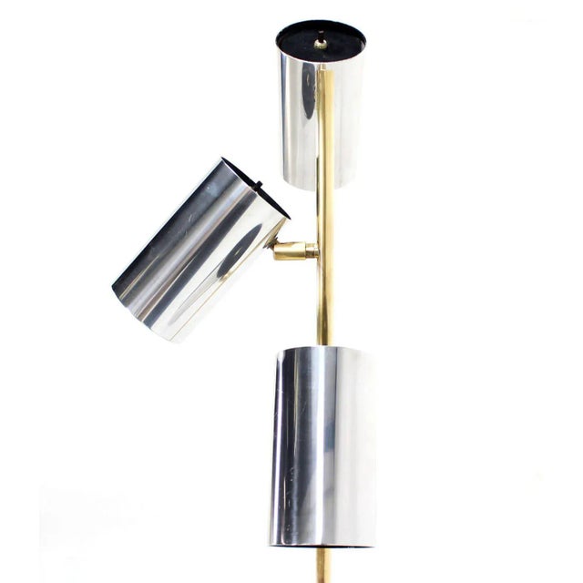 Mid-Century Modern Vintage Mid Century Brass Base Floor Lamp For Sale - Image 3 of 7