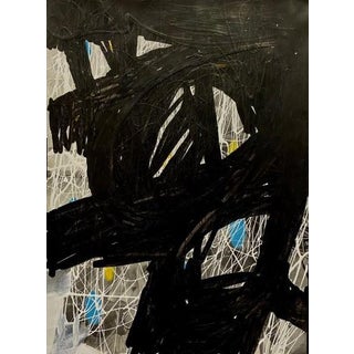 "The Roads I See #3" Abstract Painting on Paper by Ben Junta For Sale