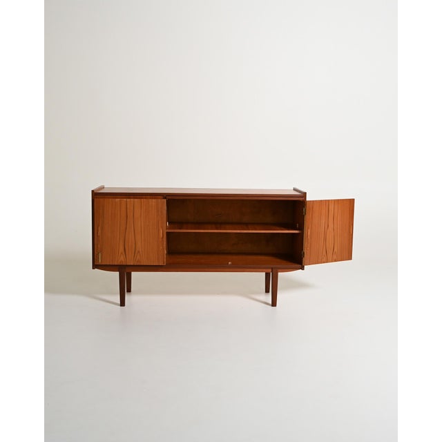 Scandinavian Teak Sideboard with Pull-Out Top, 1960s For Sale - Image 4 of 12