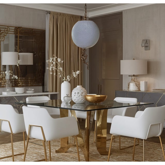 Antique Abstract Egg Shaped Shade With Sculptural Dragon Goddess Finial Pendant Light For Sale In New York - Image 6 of 18