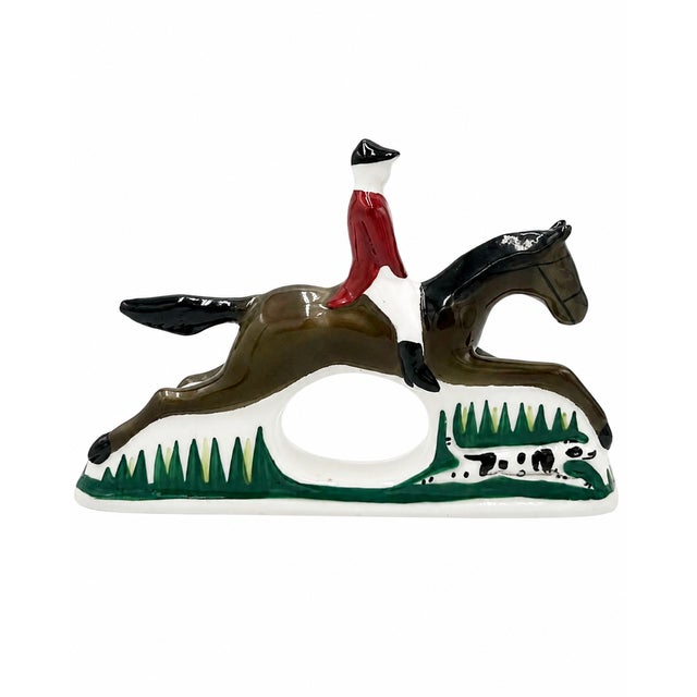 Vintage Set 5 Vanderbilt Whitney Estate Equestrian Jockey Napkin Ring Holders For Sale In Washington DC - Image 6 of 8