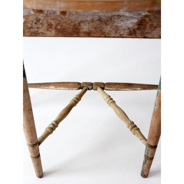 19th Century Antique Primitive Demi Lune Console Table For Sale - Image 5 of 18