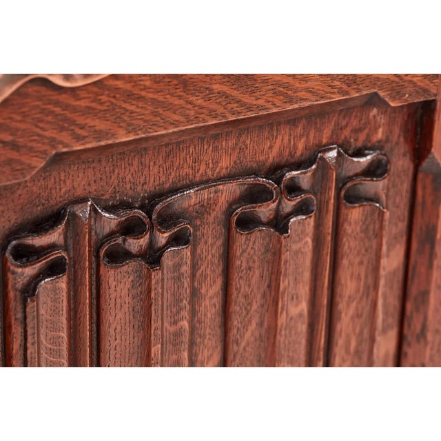 Antique Oak Arts & Crafts Sideboard For Sale - Image 13 of 16