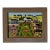 1985 Nancy Lucek Folk Art Village Landscape Oil Painting on Canvas, Framed For Sale