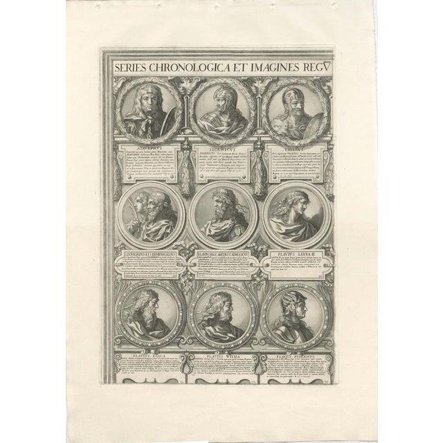 Chronological Portraits of the Kings of Spain, Rome, 1700, Engravings, Set of 11 For Sale - Image 3 of 13
