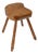 Superb Vintage Brutalist Stool 1950 in Oak, 4 Legs, 50s For Sale