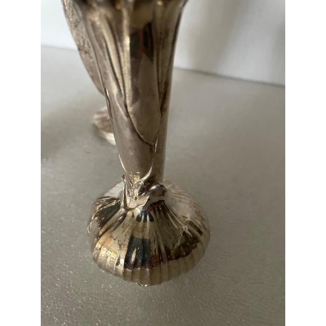 Silvered Bronze Vases from Christofle, 1960s, Set of 3 For Sale - Image 3 of 14