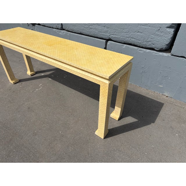 1980's Tessellated Bone Console Table For Sale - Image 11 of 17