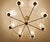 Large Vintage Italian Glass and Brass Chandelier, 1950s For Sale - Image 12 of 18