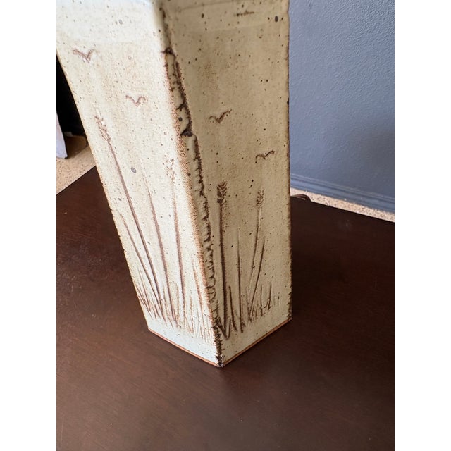 1970s Organic Modern Table Lamps in Stoneware & Brass - a Pair For Sale - Image 12 of 17