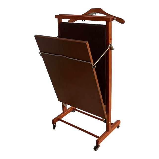 Fratelli Reguitti Electric Man's Valet-Italian Clothes Rack With Wheels-1960s Trouser Pants Press Rolling Stand For Sale