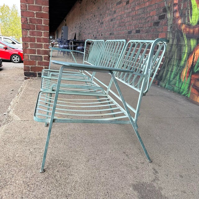 Mid 20th Century Mid 20th Century Maurizio Tempestini Iron “Ribbon” Outdoor Patio 5-Piece Sofa for John Salterini, Attributed For Sale - Image 5 of 12