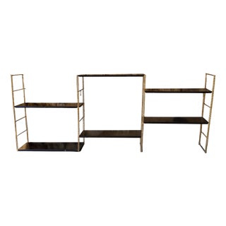 Vintage Wall Shelf in Metal and Steel, 1950s For Sale