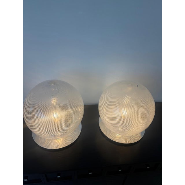Table Lamps by L. Diaz De Santillan for Venini, 1970s, Set of 2 For Sale - Image 9 of 15