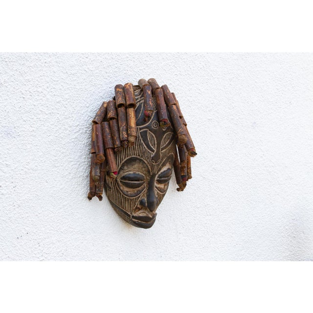African Vintage Braided African Guro Mask For Sale - Image 3 of 8