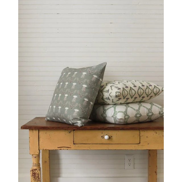 Lauren Servati Textiles, Thistle // Thyme 20"x 20" pillow Double-sided throw pillow with a knife edge finish. Includes a...